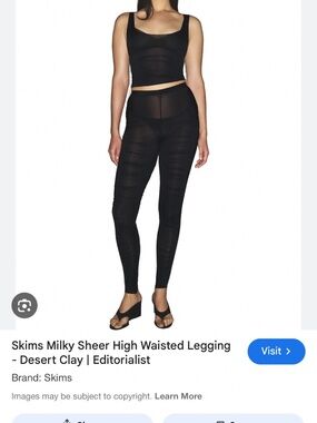Skims milky sheer set with bandeau top as well